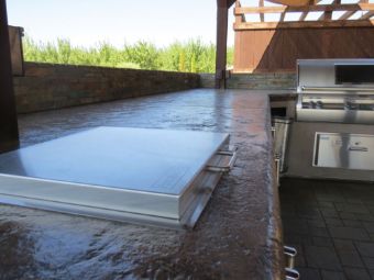 A picture of concrete countertops in Oxnard. 