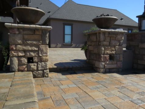 this image shows stacked stone masonry in oxnard california