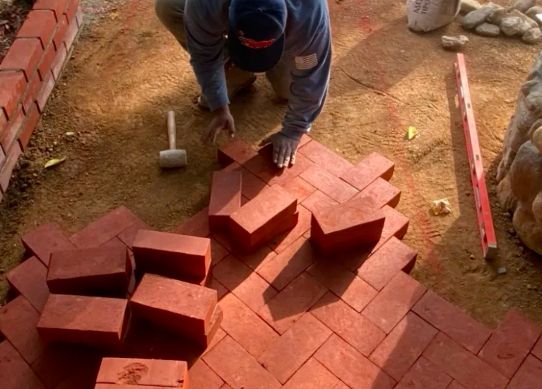 this image shows brick pavers in Oxnard, California